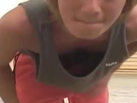 A Japanese athlete with a flawless backside pleasures his impressive member vigorously.