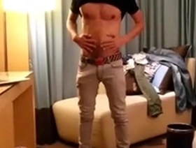 Young athletic man with a great body and a large penis.