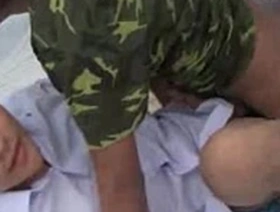 Gay Asian boy gets rough and tumble cock suck and fuck action
