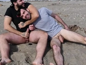 Straight guys first time trying out a Magic Javi cock and his reaction.