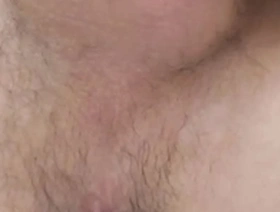 Asian masturbation with a gauze wrap on a dildo
