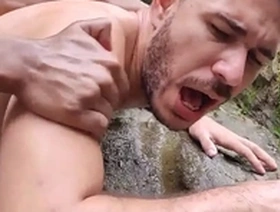 A Black man with a big dick has sex with me in the shower.