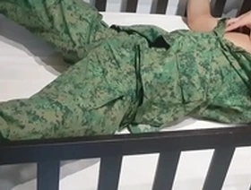 Gay Asian soldier gets an edge in pleasure