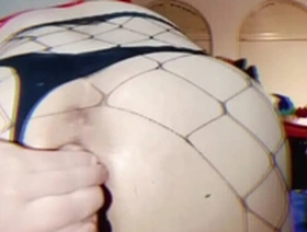 Enjoying my new wide dildo for gay sex