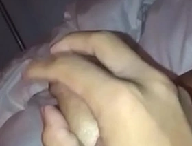 Asian boy jerks off before bed