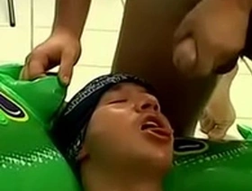 Two black gay guys pissing over white first time Soaking Krist